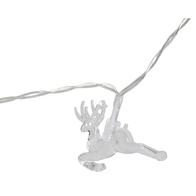 Guirlande lumineuse m&eacute;daillon No&euml;l 10LED blanc chaud 1,5m