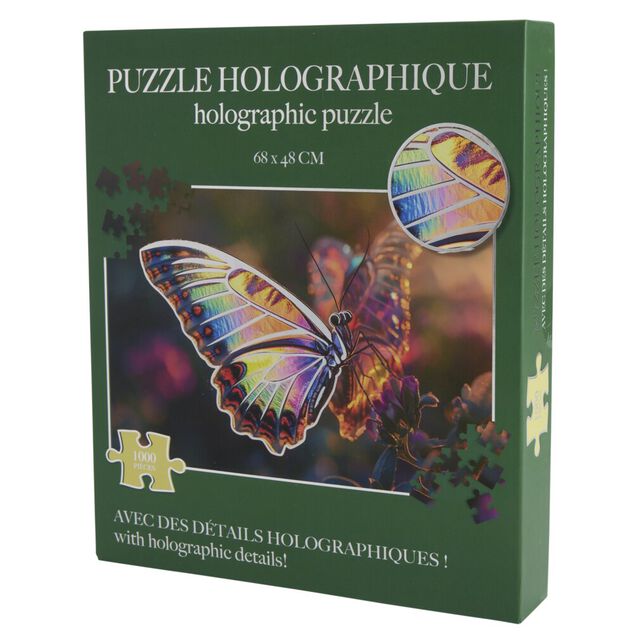 Puzzle holographique carton motif nature 48x68cm