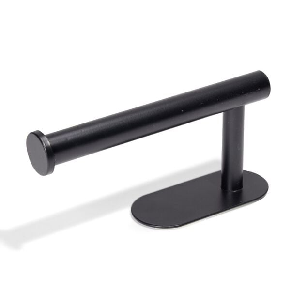 Support papier WC dérouleur métal noir