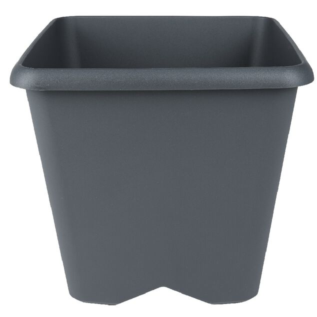 Pot de jardin carr&eacute; Chorus gris anthracite 15,2 L