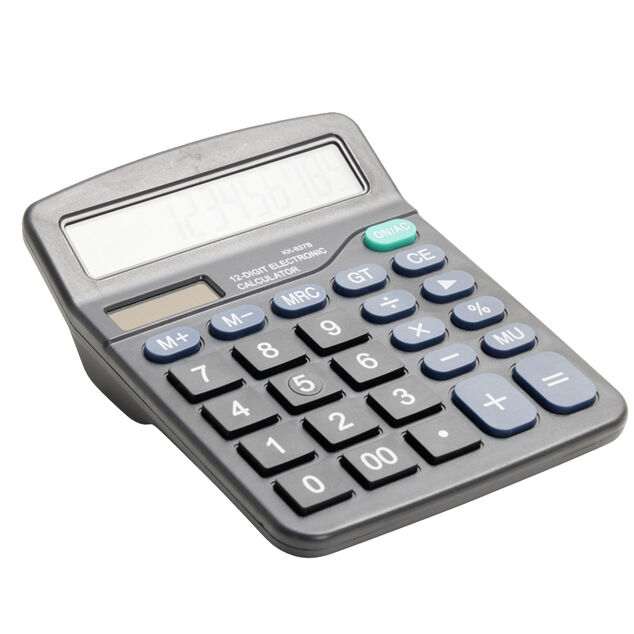 Calculatrice de bureau noir 12x15cm