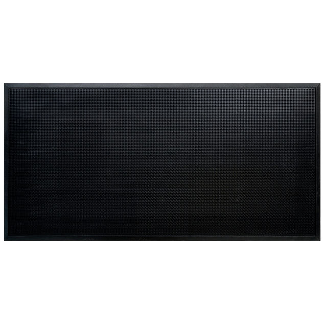 Paillasson ext&eacute;rieur antid&eacute;rapant picot noir 100% caoutchouc 60x120cm