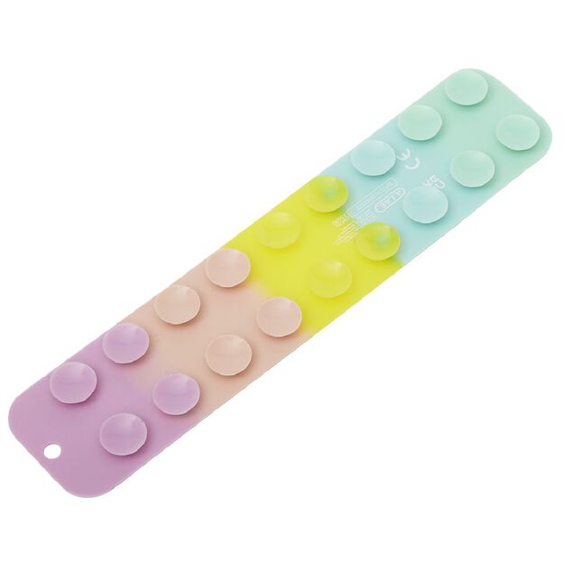 Jeu Anti-Stress bande flexibles avec ventouses multicolore L18,5 cm