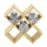 Porte &eacute;pice 5 cases bambou 17x17xH9cm
