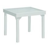 Table de jardin extensible Oslow 4 &agrave; 8 personnes blanc gris