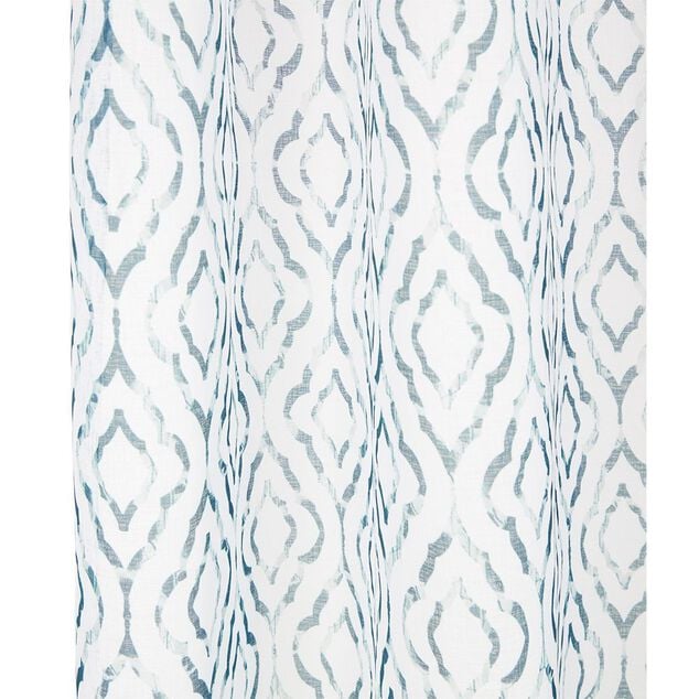 Voilage polyester 140x240cm imprim&eacute; bleu