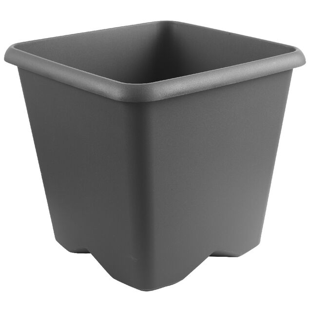 Pot de jardin carr&eacute; Chorus gris anthracite 24,2 L