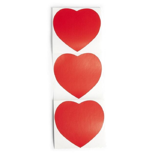 Coeur adh&eacute;sif rouge x25