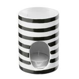 Br&ucirc;le parfum terre cuite avec 1 galet de cire et 1 bougie &Oslash;7xH10cm (3 mod&egrave;les)