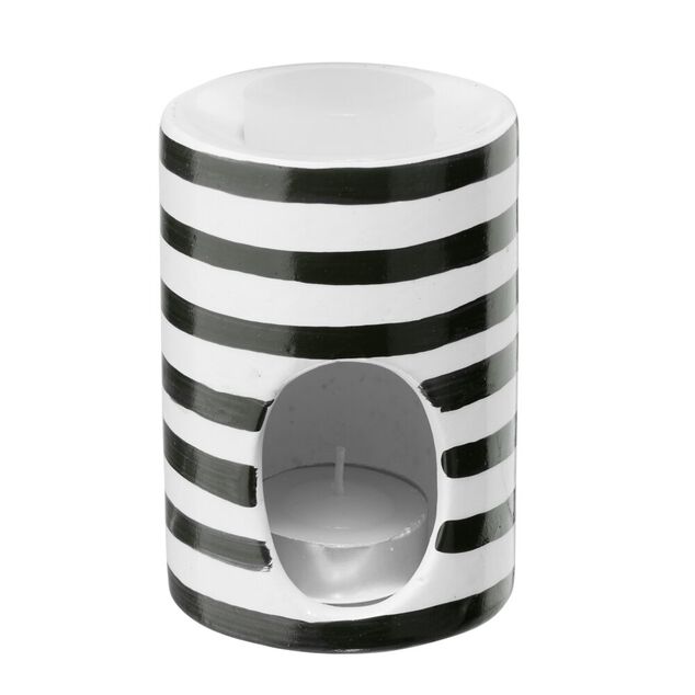 Br&ucirc;le parfum terre cuite avec 1 galet de cire et 1 bougie &Oslash;7xH10cm (3 mod&egrave;les)