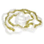 Guirlandes scintillantes blanches et dorées x5