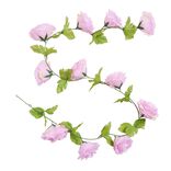 Guirlande de roses artificielles roses L140cm