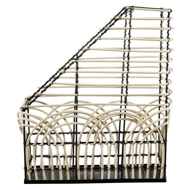 Range magazine en rotin marron