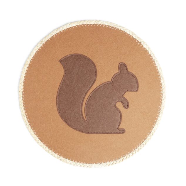 Set de table rond &eacute;cureuil orange &Oslash;38cm