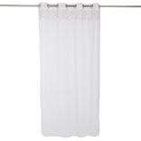 Voilage polyester 140x240cm imprim&eacute; rose et blanc