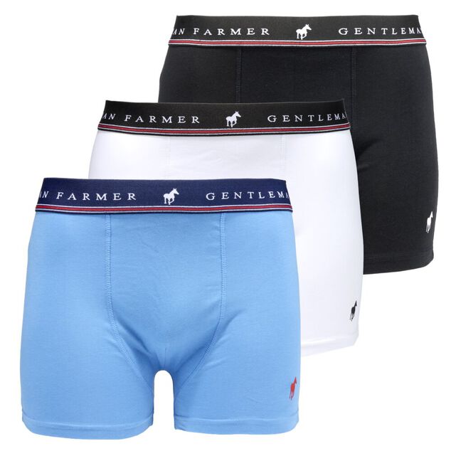 Boxer homme x3 Gentleman farmer coton strech taille &eacute;lastique S/M/L/XL