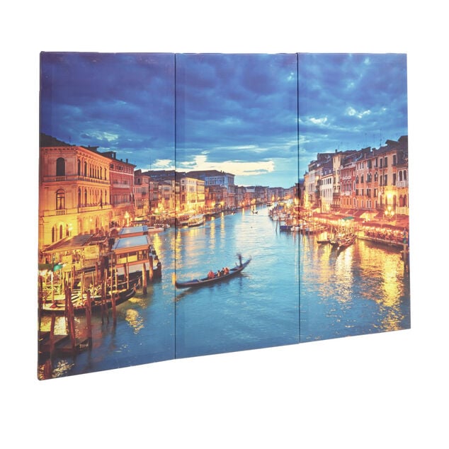 Toile triptyque imprim&eacute; Venise 80x60cm