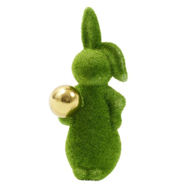 Figurine mousse lapin en gazon vert H6,5cm (3 mod&egrave;les)
