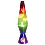 Lampe lave multicolore verre et métal Ø10xH36,5cm (2 modèles)