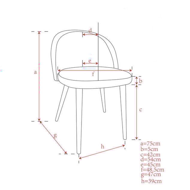 Chaise Ga&euml;lle Blanc cr&egrave;me L.58 x P.54 x H.75 cm - Lot de 2