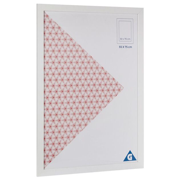 Cadre photo blanc 55x75cm pour photo 50x70cm