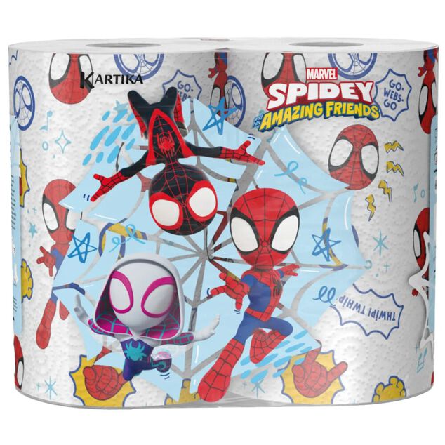 Essuie tout Spidey 75 feuilles 3 plis 2 rouleaux