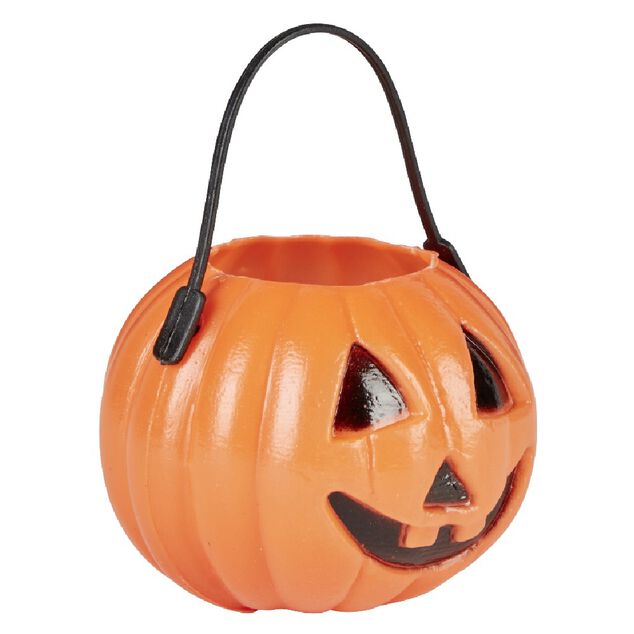 Mini seau &agrave; bonbon Halloween citrouille x6