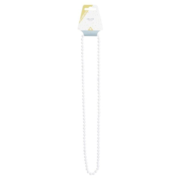 Collier perle blanc ou noir L84cm