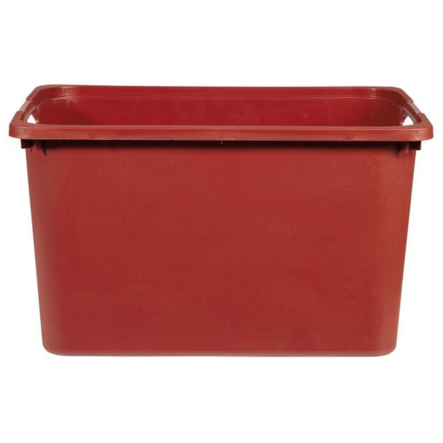 Bac en plastique rouge terracotta 30x23xH42cm