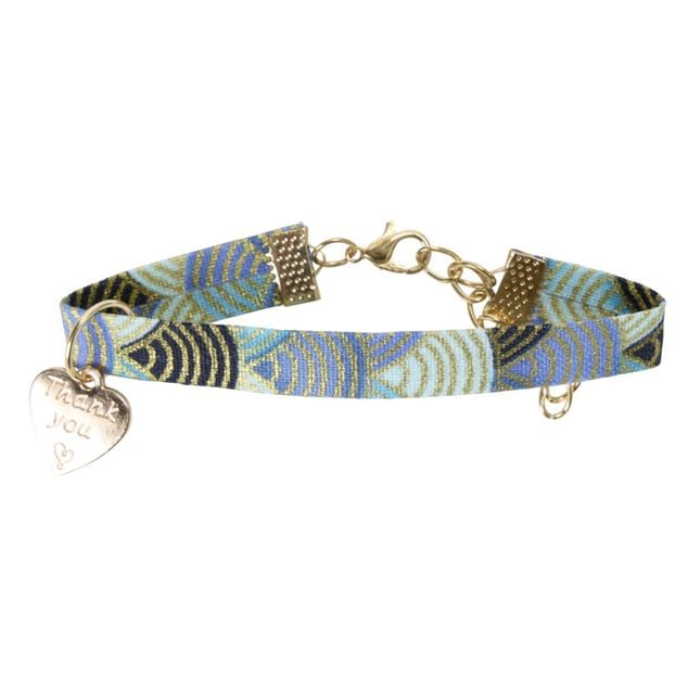 Bracelet remerciement Merci pour cette ann&eacute;e pampille coeur L10cm (3 mod&egrave;les)