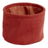 Pani&egrave;re de rangement ronde velours Marron - &Oslash;16xH12 cm