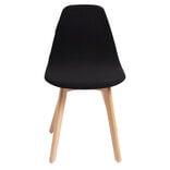 Housse de chaise scandinave extensible noire L45xP40xH45cm