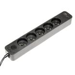 Bloc multiprise 5 prises L31X5XH4 cm noir