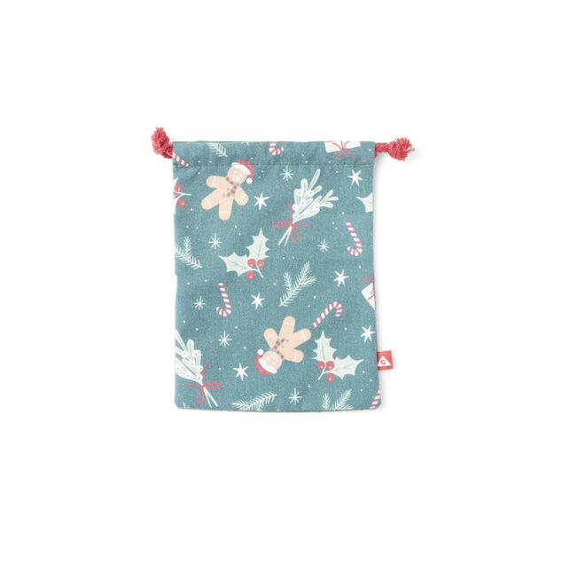 Sac cadeau tissu réutilisable 15x20cm (3 modèles)