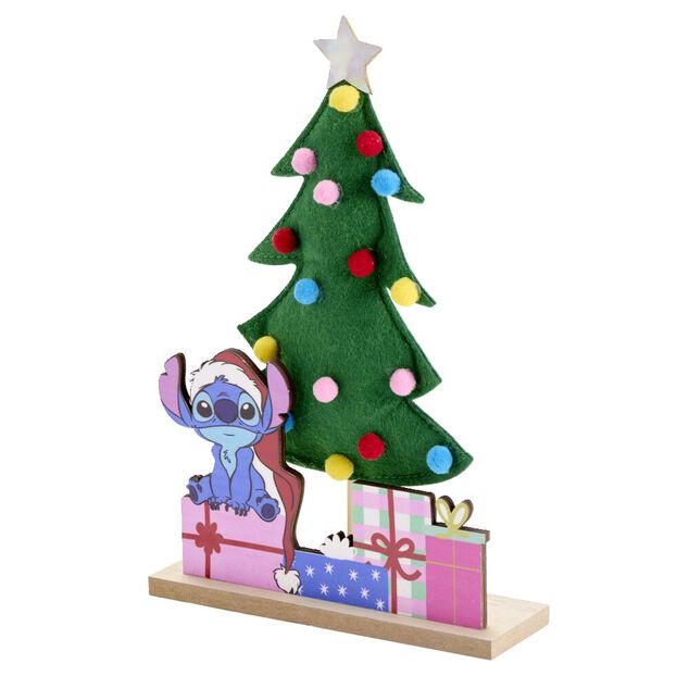 Sapin &agrave; poser Disney Stitch bois et feutrine H25,5cm
