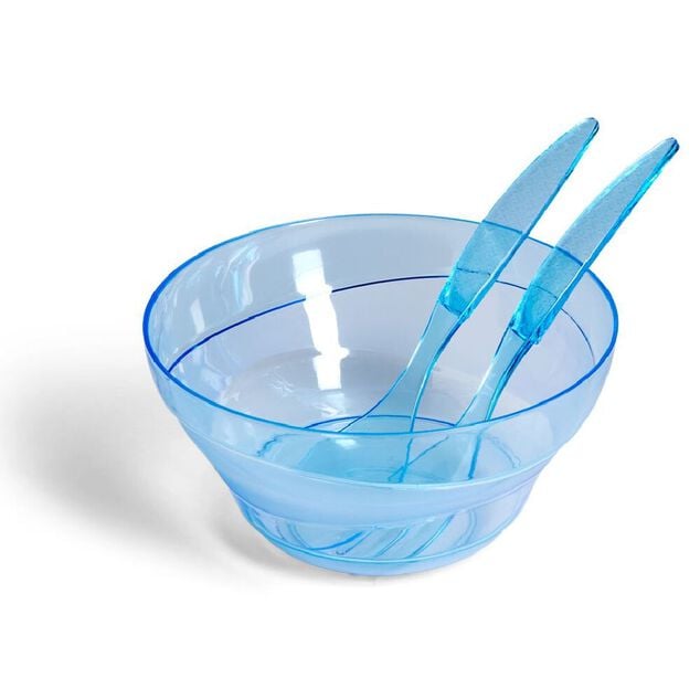 Saladier plastique &Oslash;25cm avec couverts &agrave; salade - 3 mod&egrave;les