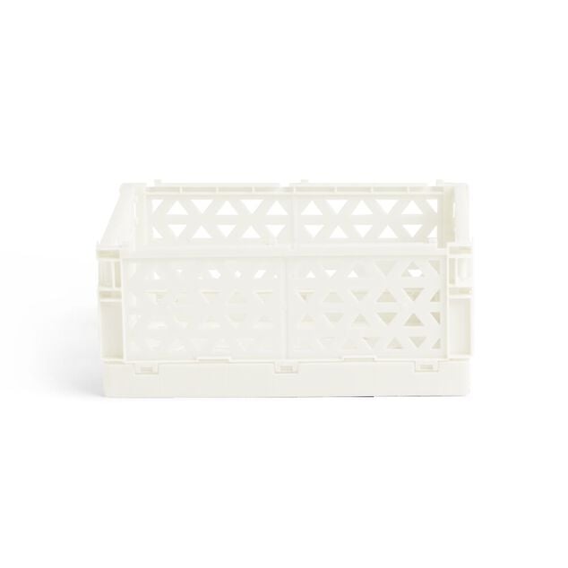 Caisse pliable polypropyl&egrave;ne 17x12x7.5cm gris pastel