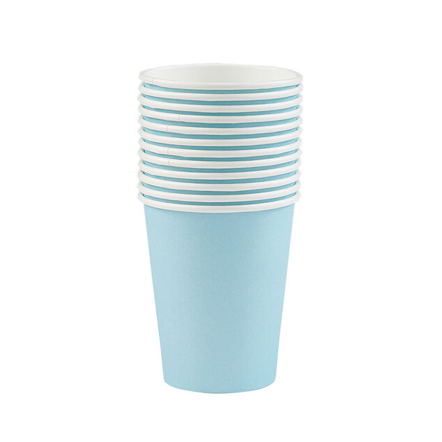 Gobelet bleu clair en carton 25 cl x12
