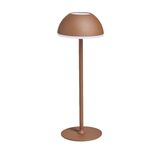 Lampe &agrave; poser sans fil tactile et rechargeable USB 3 nuances H37cm Brun