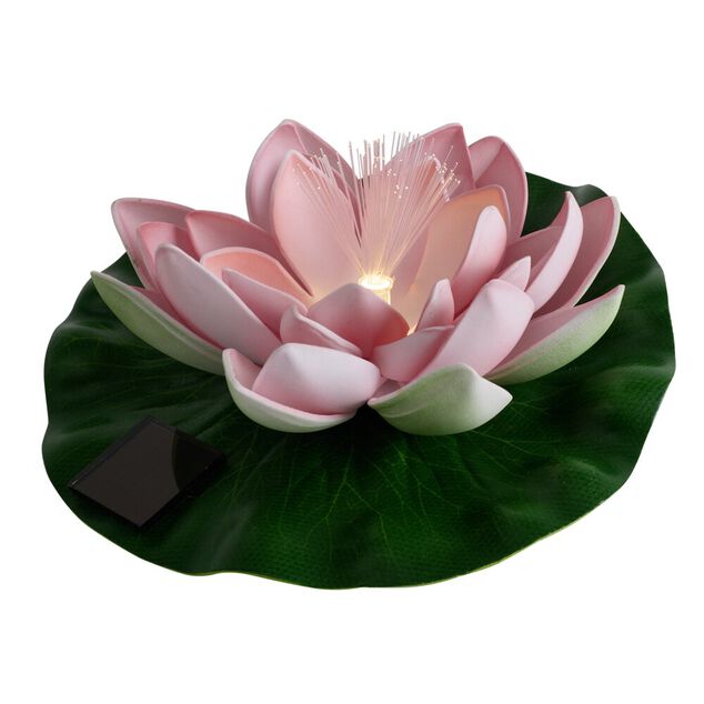 Lampe solaire n&eacute;nuphar &Oslash;17xH7cm (4 mod&egrave;les)