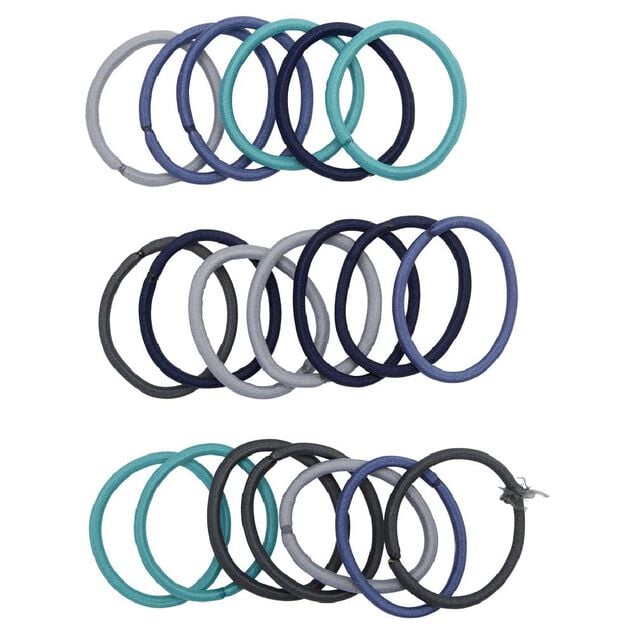 &Eacute;lastique sans m&eacute;tal uni bleu gris x20