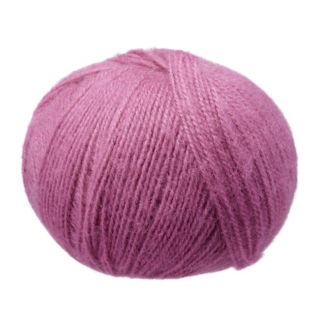 Pelote fil &agrave; tricoter acrylique et laine Cantate 50 rose