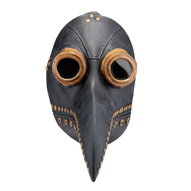 Masque Halloween adulte docteur de la peste latex gris