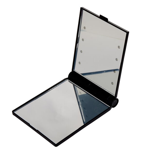 Miroir double carr&eacute; noir LED