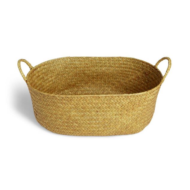 Pani&egrave;re rectangulaire jonc de mer 46x17xH30cm