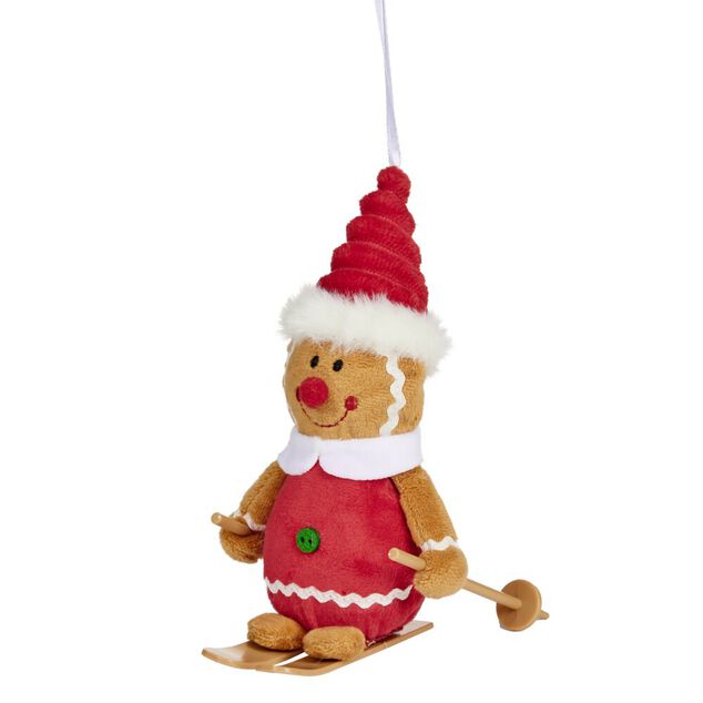 Bonhomme pain d'&eacute;pices de No&euml;l &agrave; suspendre H18cm (2 mod&egrave;les)