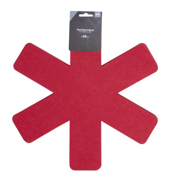 Prot&egrave;ge po&ecirc;le x4 feutrine &Oslash;38cm (4 mod&egrave;les)