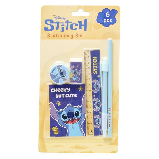 Accessoires papeterie 6 pi&egrave;ces Stitch