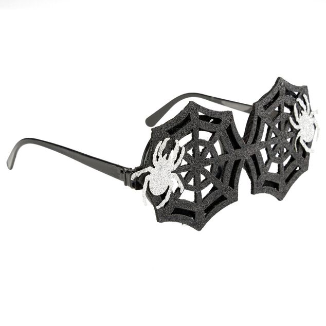 Lunettes femme fantaisie Halloween toile d'araignée noir