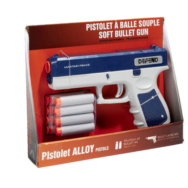 Pistolet fl&eacute;chette plastique - 4 mod&egrave;les